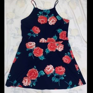 Plus Size Navy Tank top A line Dress